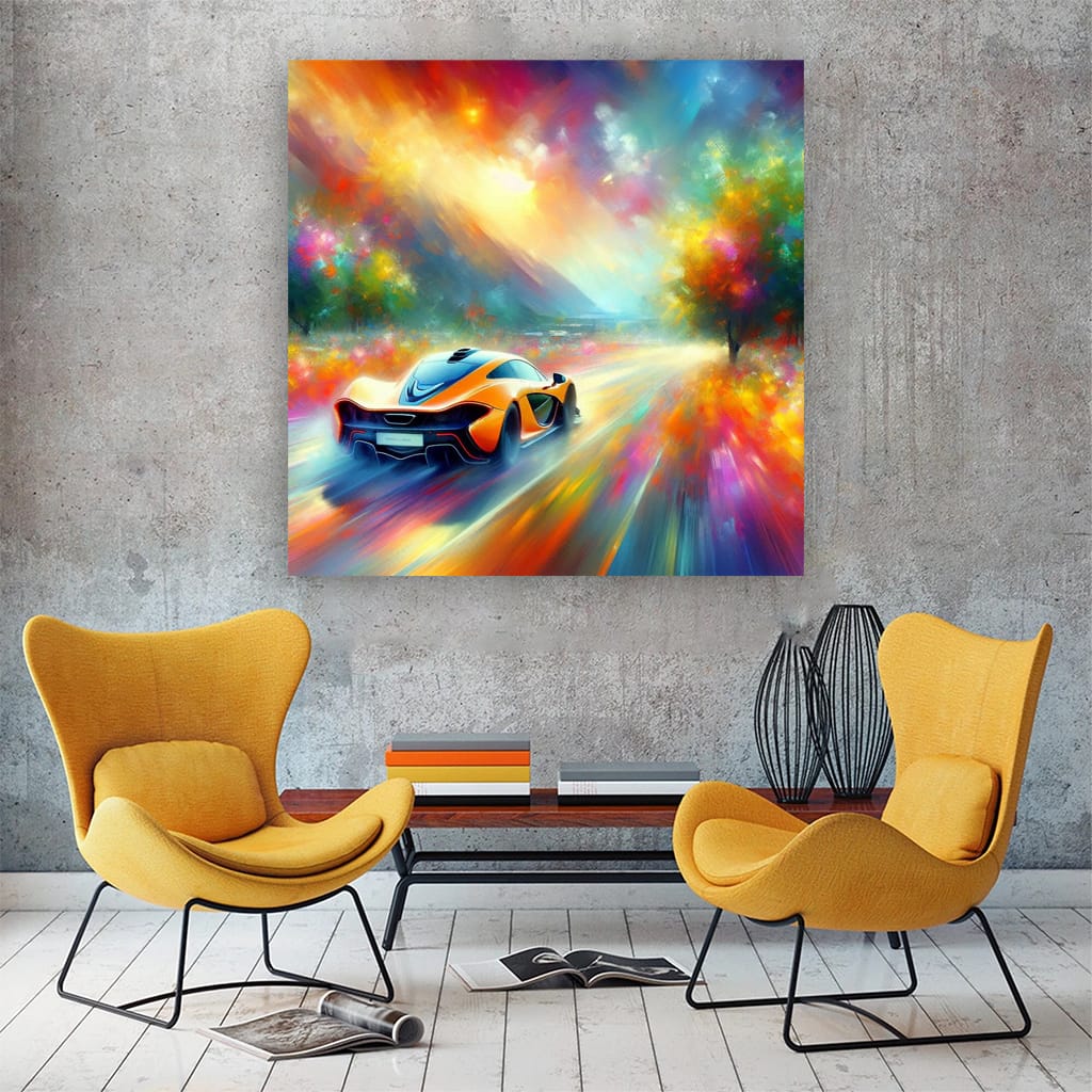 McLaren P1 in Impressionistic Style - Fusion of Art & Speed