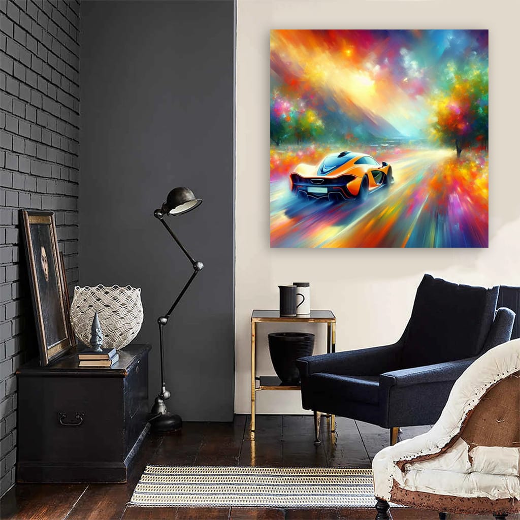 McLaren P1 in Impressionistic Style - Fusion of Art & Speed