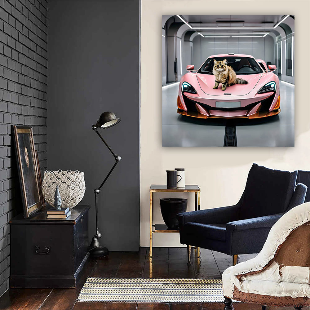 Pink McLaren 600LT with Cat - Fast, Stylish, Unique