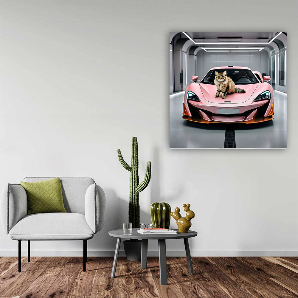Pink McLaren 600LT with Cat - Fast, Stylish, Unique