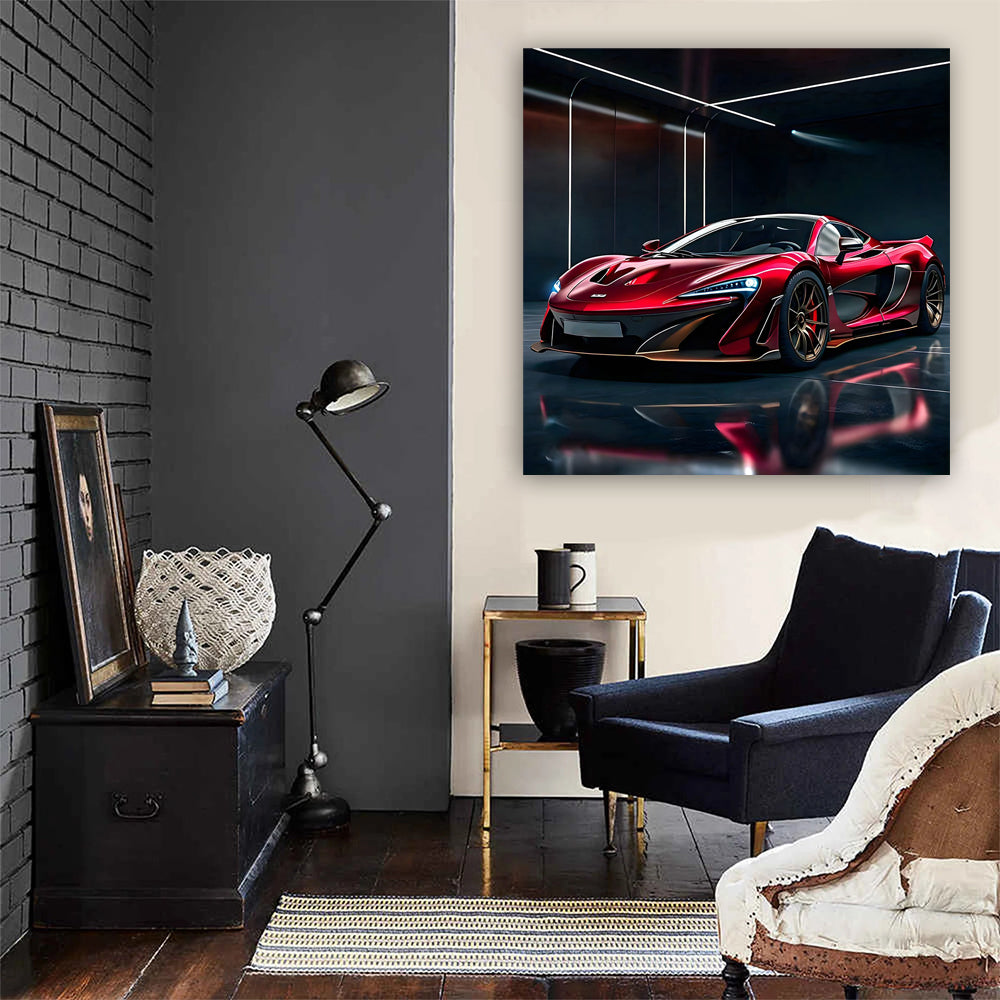 Burgundy McLaren in Urban Setting - Speed Meets Elegance