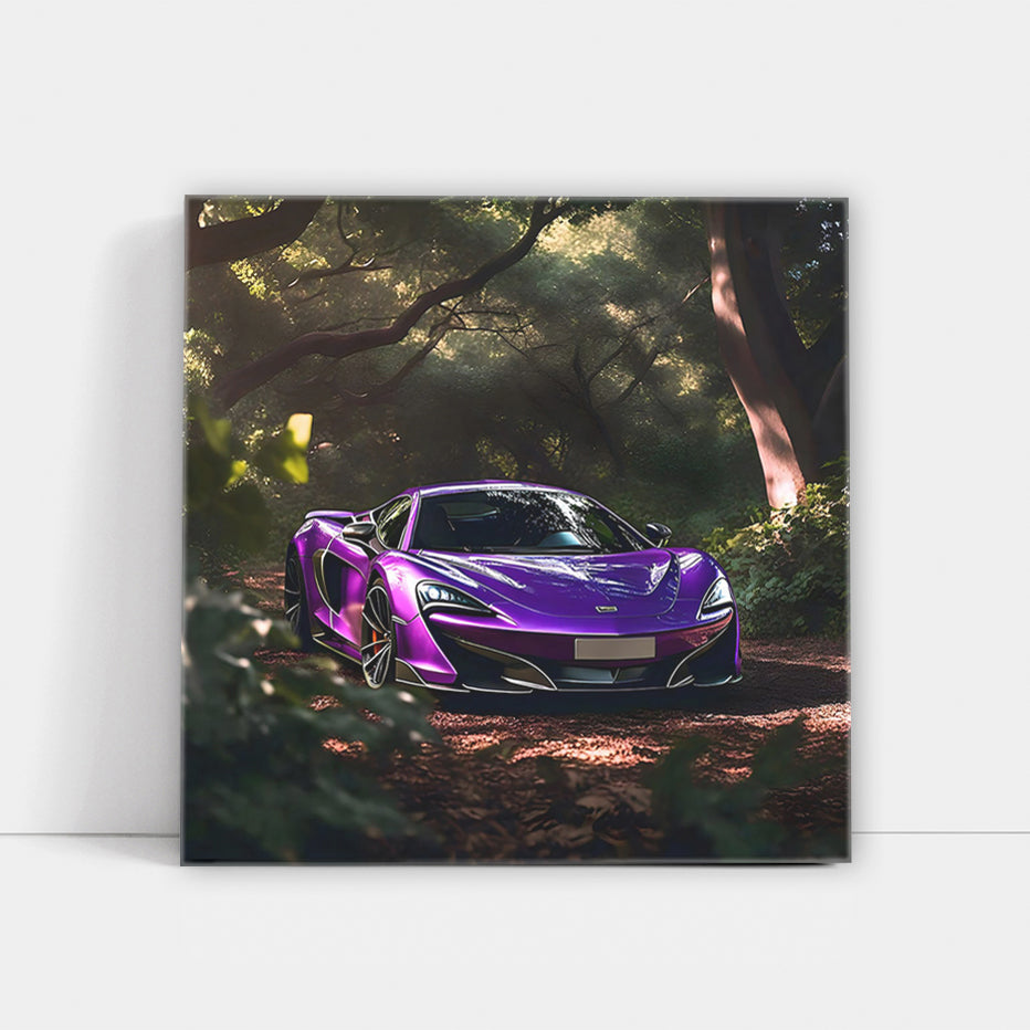 Sleek McLaren in Forest - Purple Elegance and Power