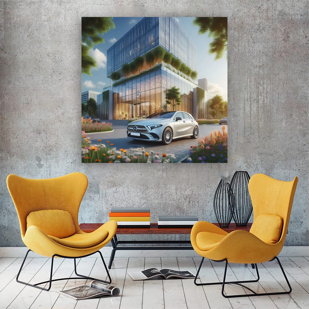 Mercedesbenz Aclass New Building Wall Art