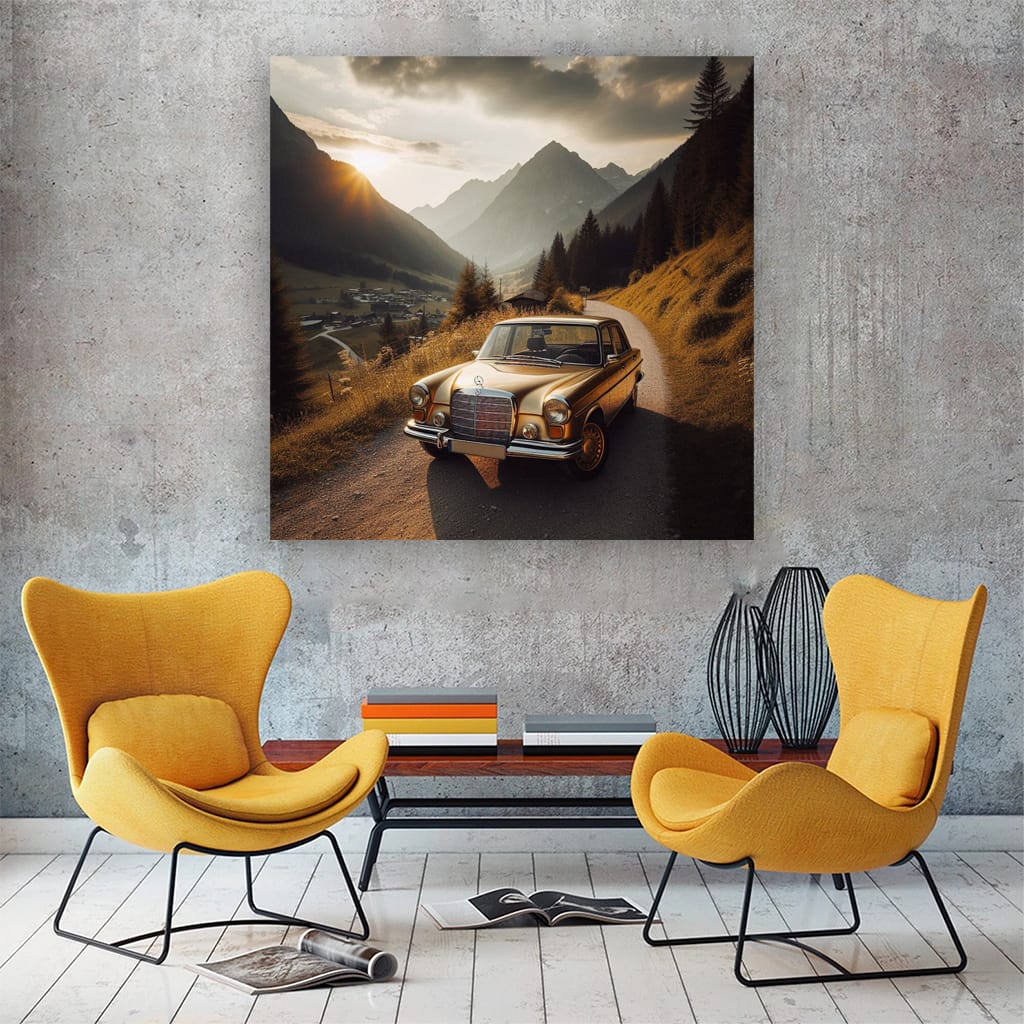 Mercedesbenz Aclass Old Mountain Wall Art