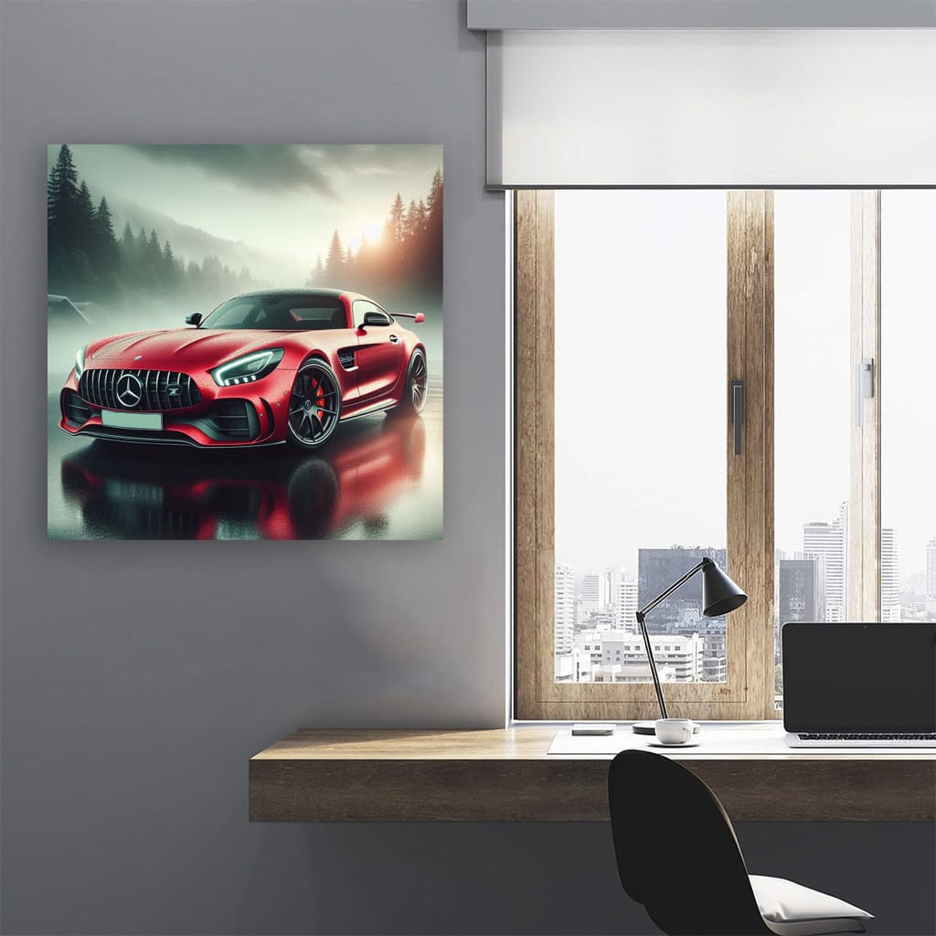 Mercedesbenz Amg Gt R Cloudy Weath Wall Art