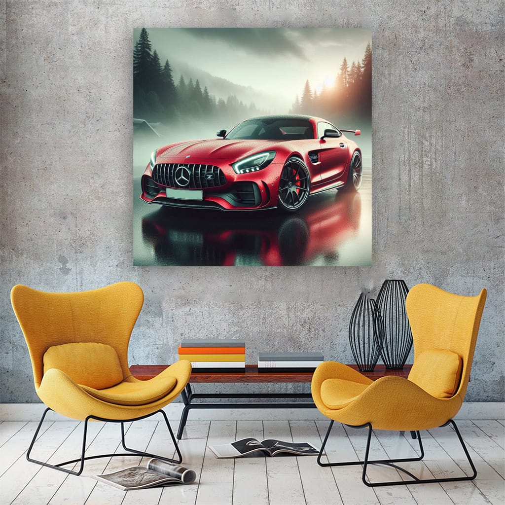 Mercedesbenz Amg Gt R Cloudy Weath Wall Art