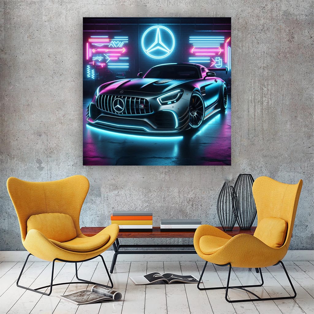 Mercedesbenz Amg Gt R Neon Wall Art