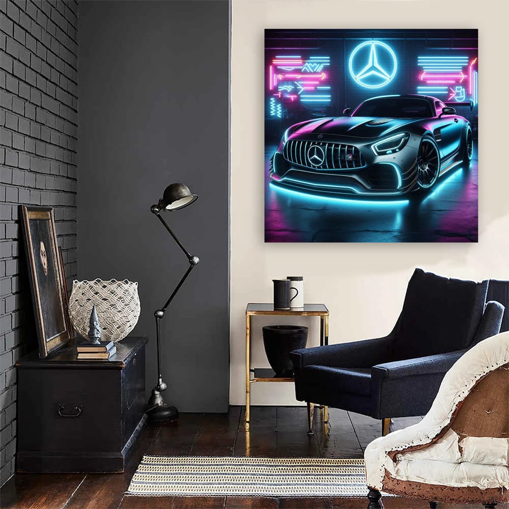 Mercedesbenz Amg Gt R Neon Wall Art