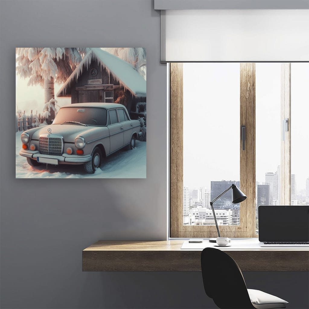 Vintage Mercedes B-Class in Winter Haze - Timeless Elegance