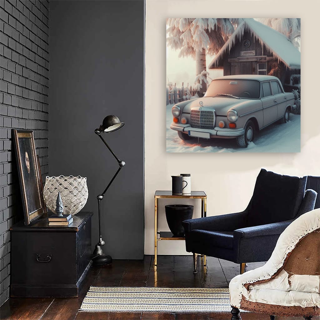 Vintage Mercedes B-Class in Winter Haze - Timeless Elegance