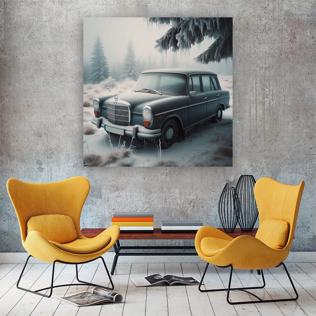 Mercedesbenz Bclass Old Winter Wall Art