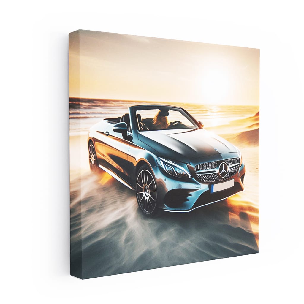 Mercedesbenz Cclass New On Beach Wall Art