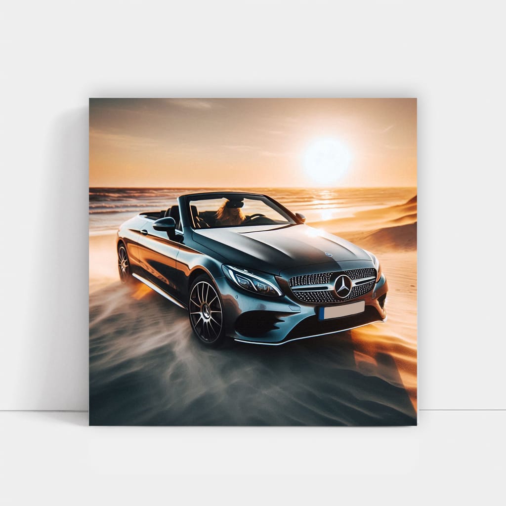 Mercedesbenz Cclass New On Beach Wall Art