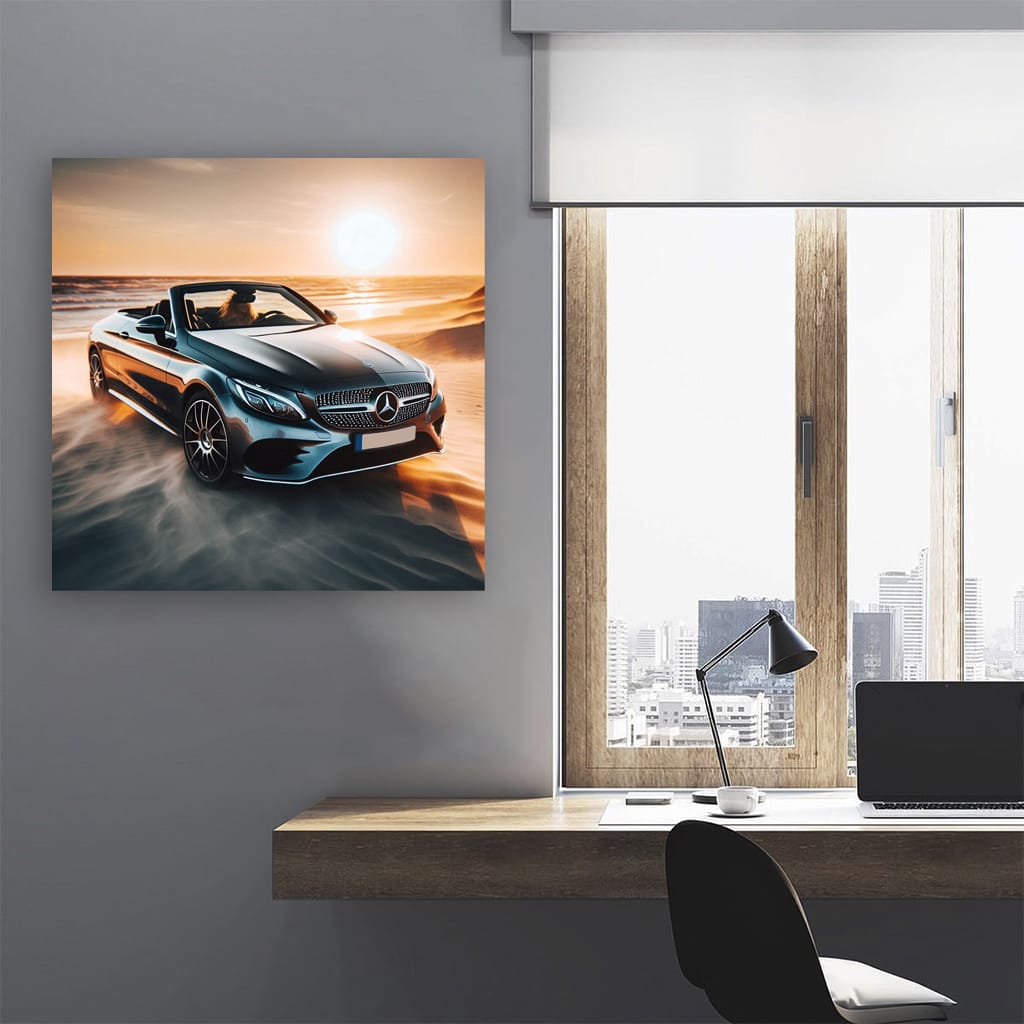 Mercedesbenz Cclass New On Beach Wall Art