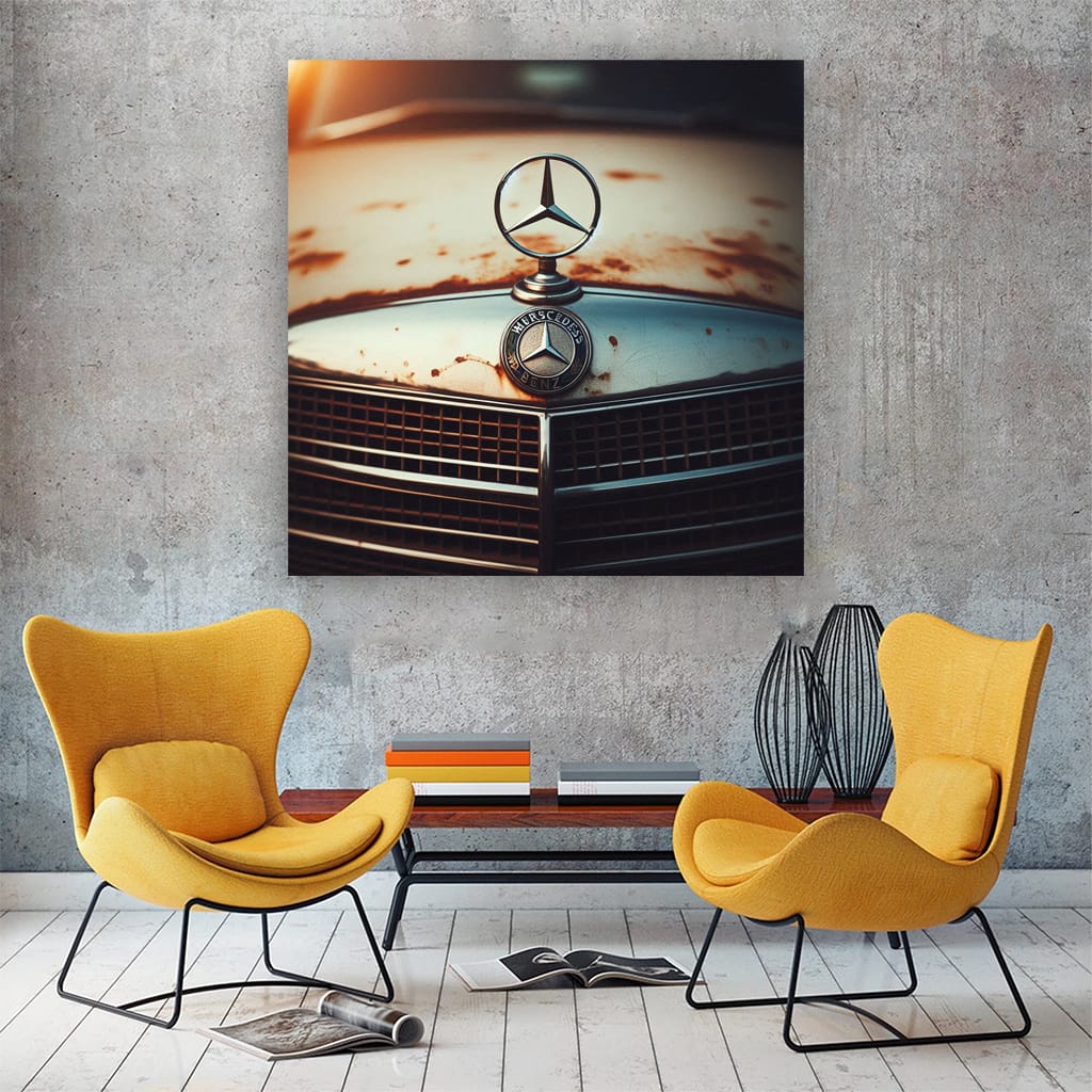 Mercedesbenz Cclass Old Hood Wall Art