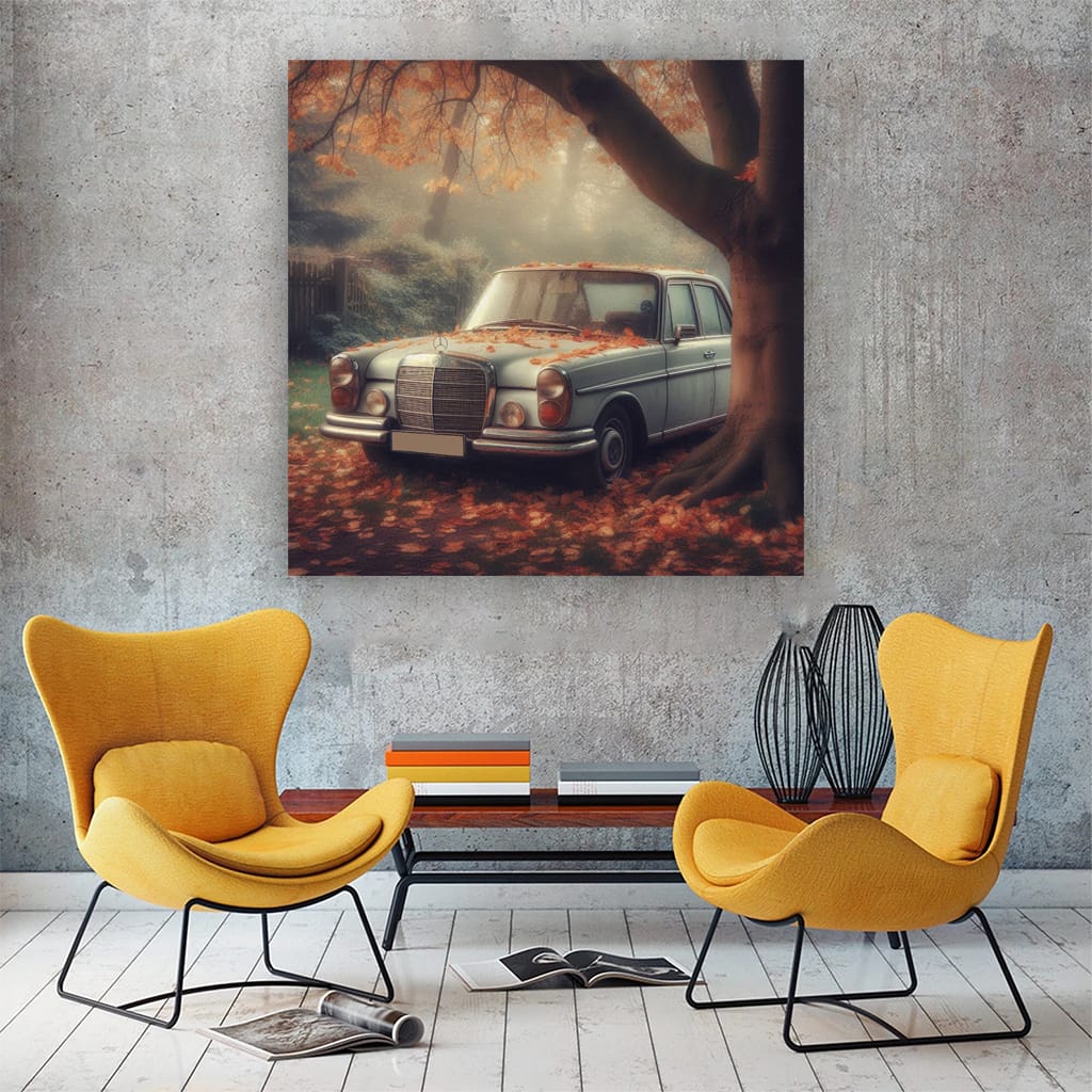 Mercedesbenz Cclass Old Paint Wall Art