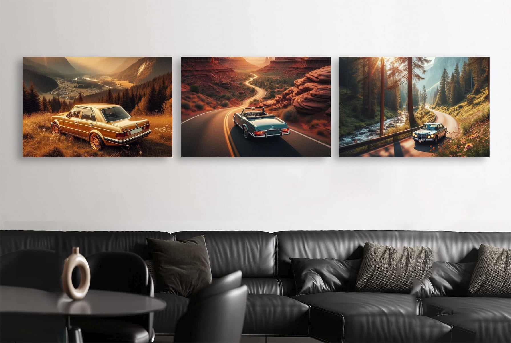 Mercedes-benz Canyon Retro Car Set of 3