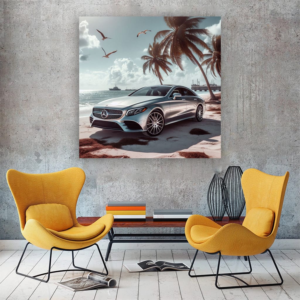 Mercedesbenz Cls On Bea Wall Art