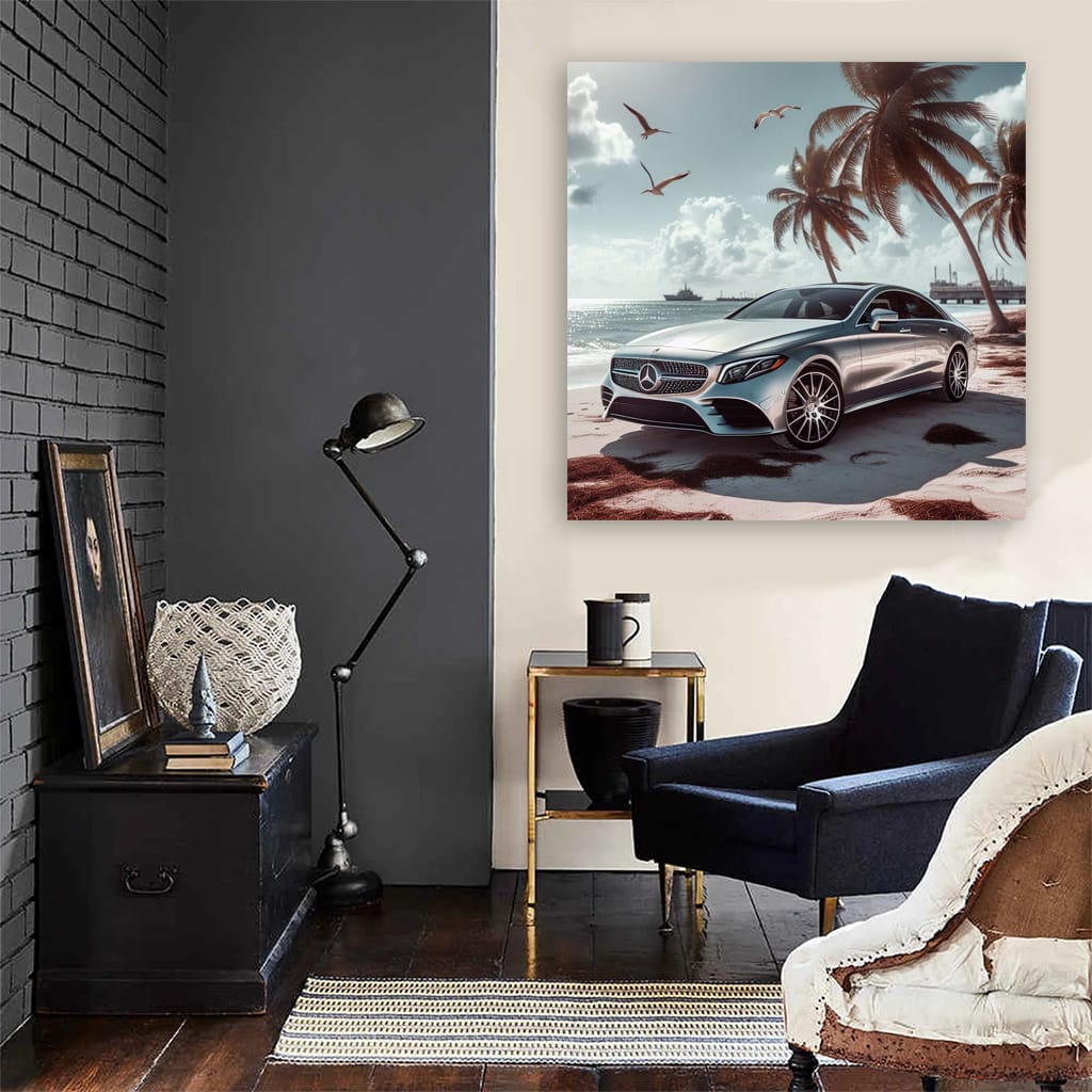 Mercedesbenz Cls On Bea Wall Art