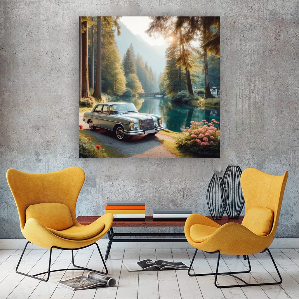 Mercedesbenz Eclass Old River Wall Art