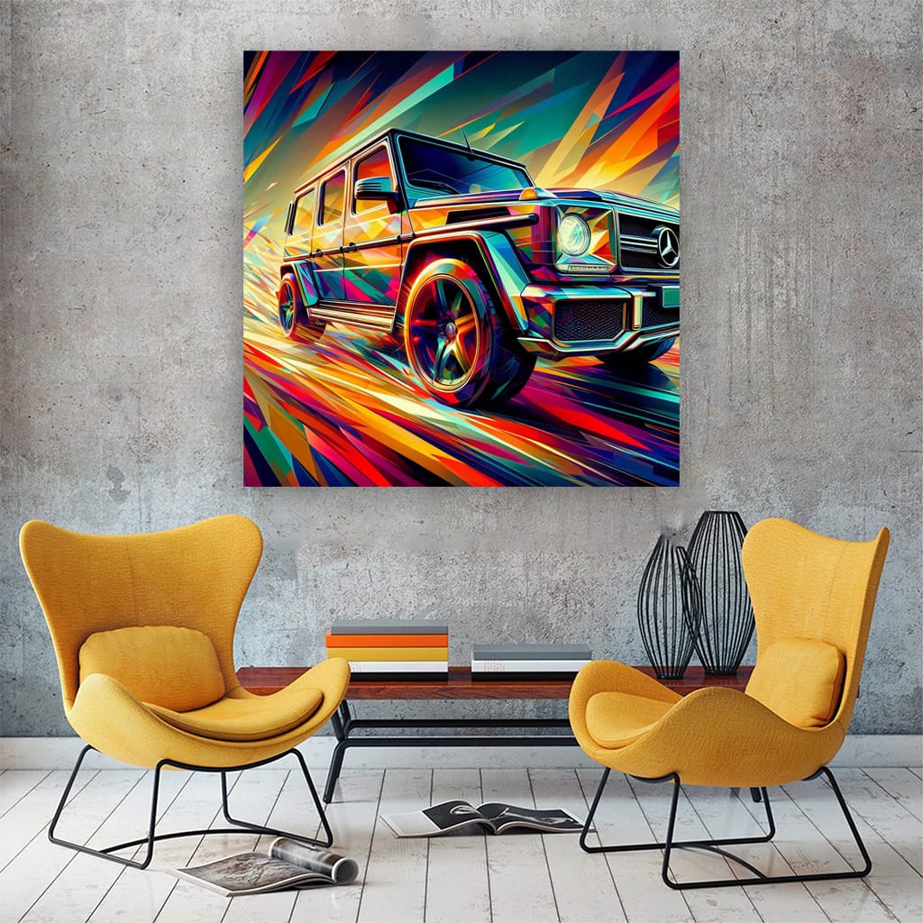 Mercedesbenz Gclass Absctra Wall Art