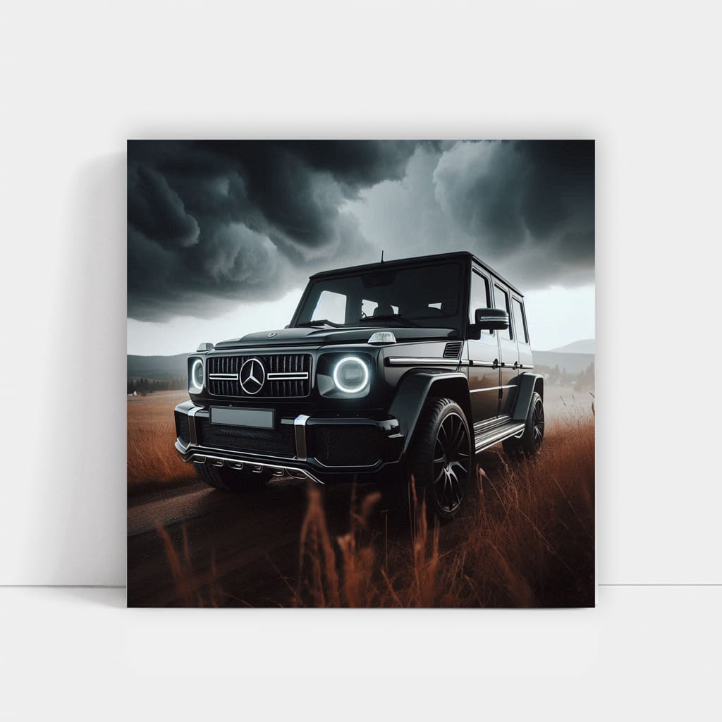 Mercedesbenz Gclass Cloudy Weath Wall Art