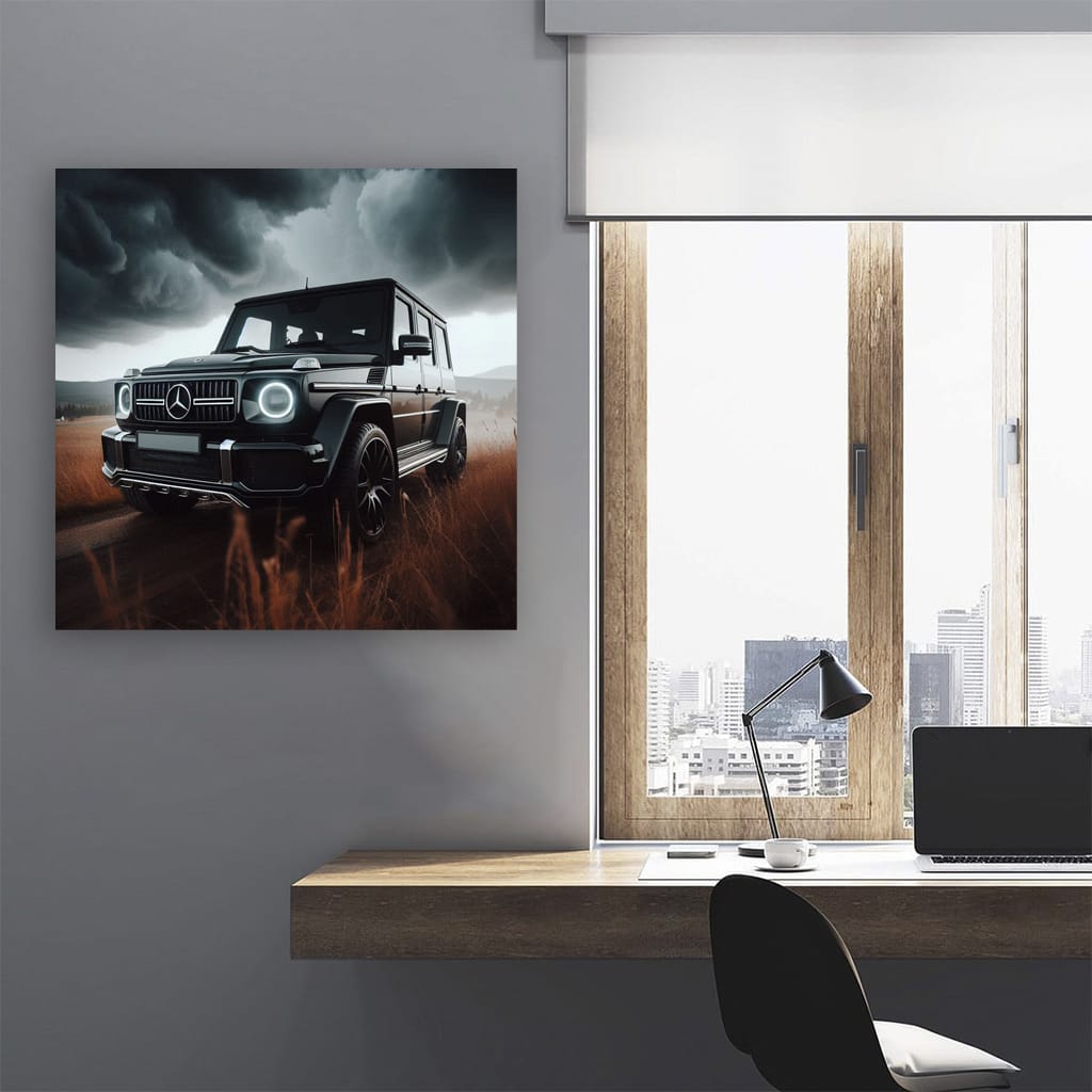 Mercedesbenz Gclass Cloudy Weath Wall Art