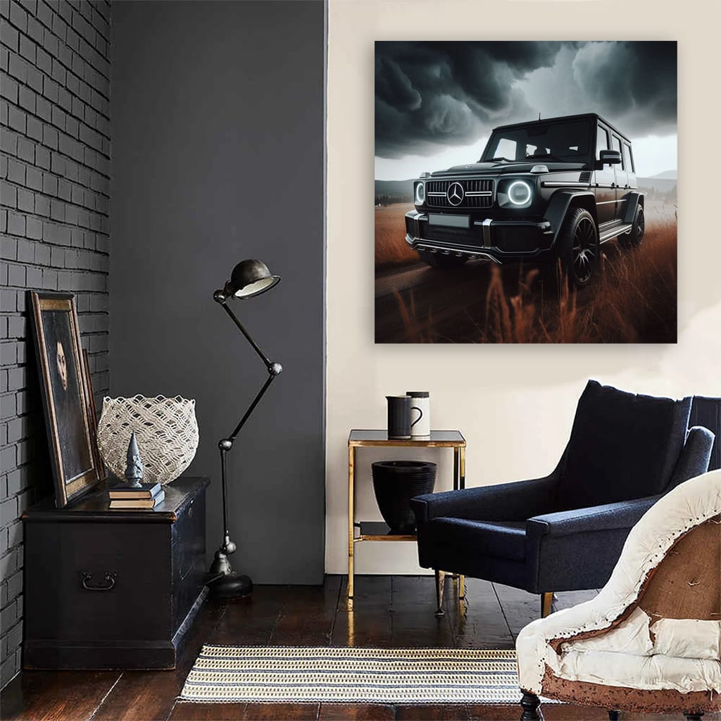 Mercedesbenz Gclass Cloudy Weath Wall Art