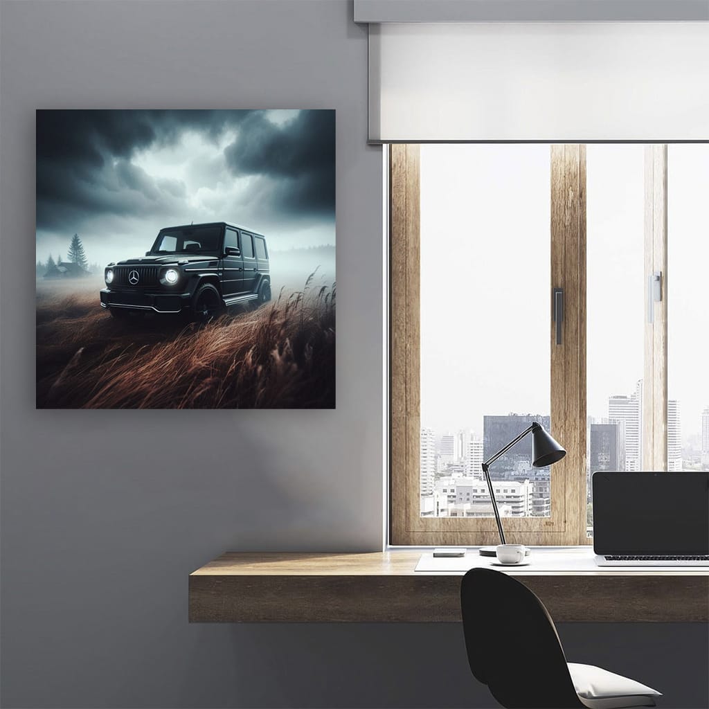 Mercedesbenz Gclass Cloudy Weather Wall Art