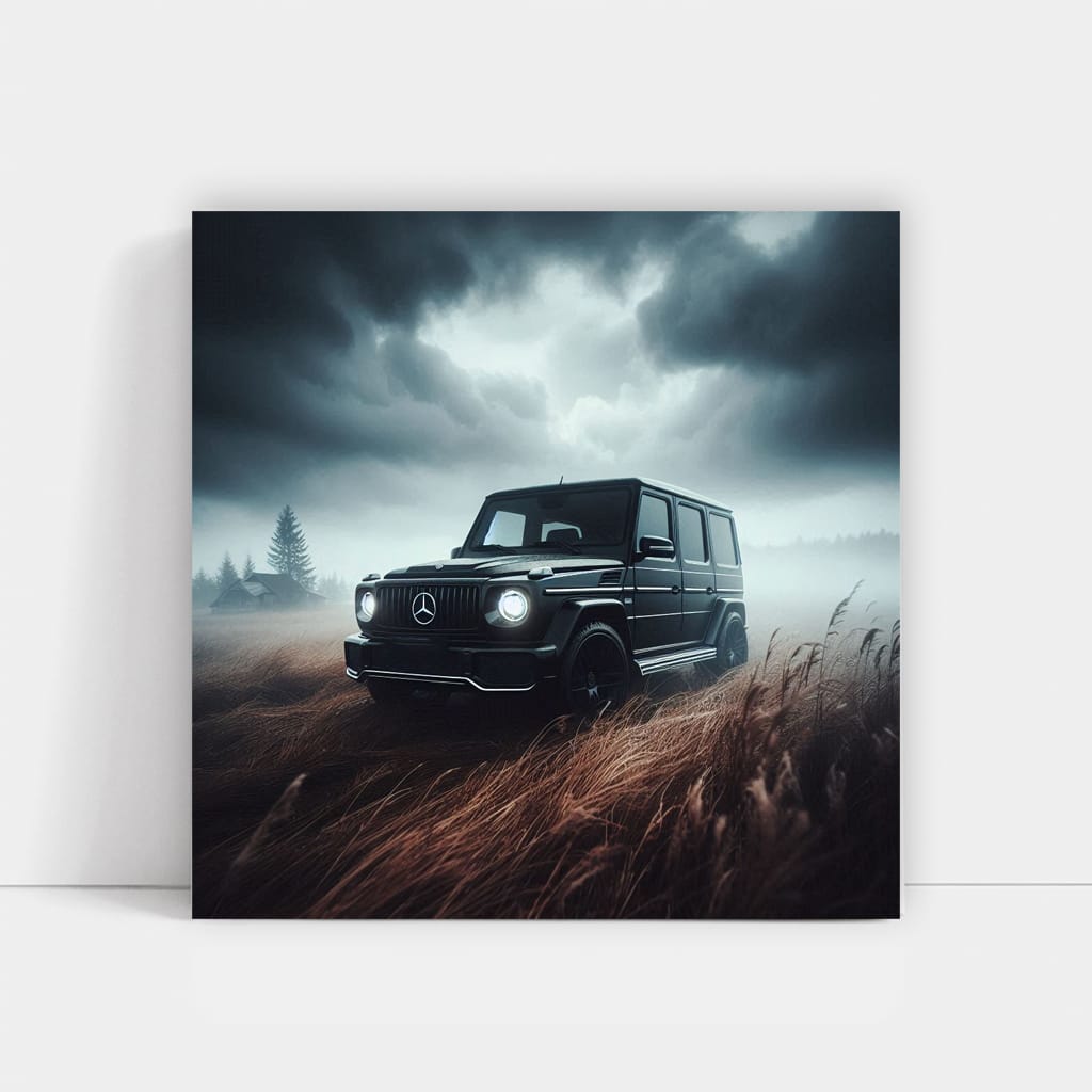 Mercedesbenz Gclass Cloudy Weather Wall Art