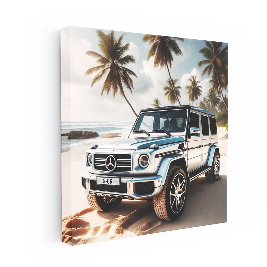 Mercedesbenz Gclass On Beach Wall Art