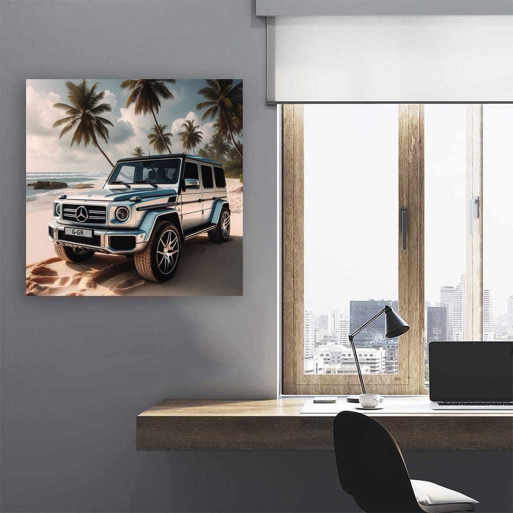 Mercedesbenz Gclass On Beach Wall Art