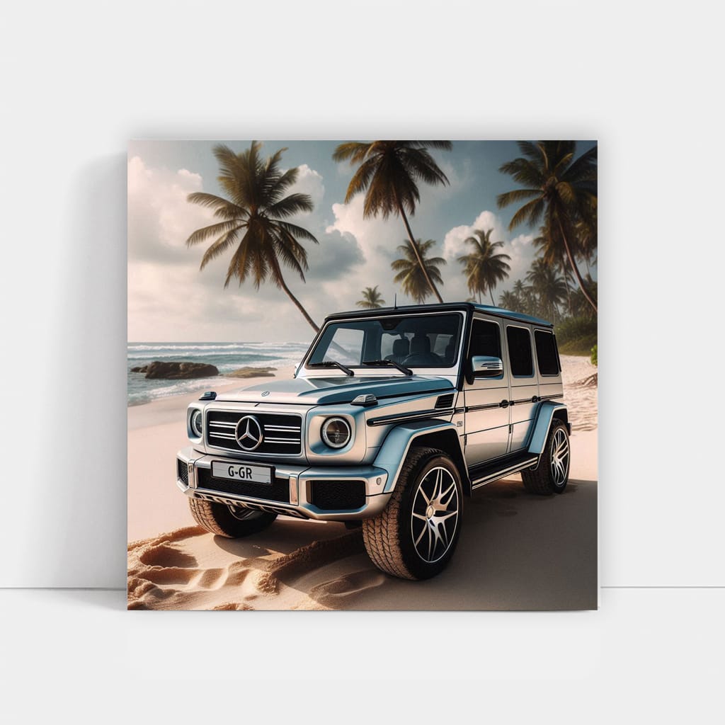 Mercedesbenz Gclass On Beach Wall Art