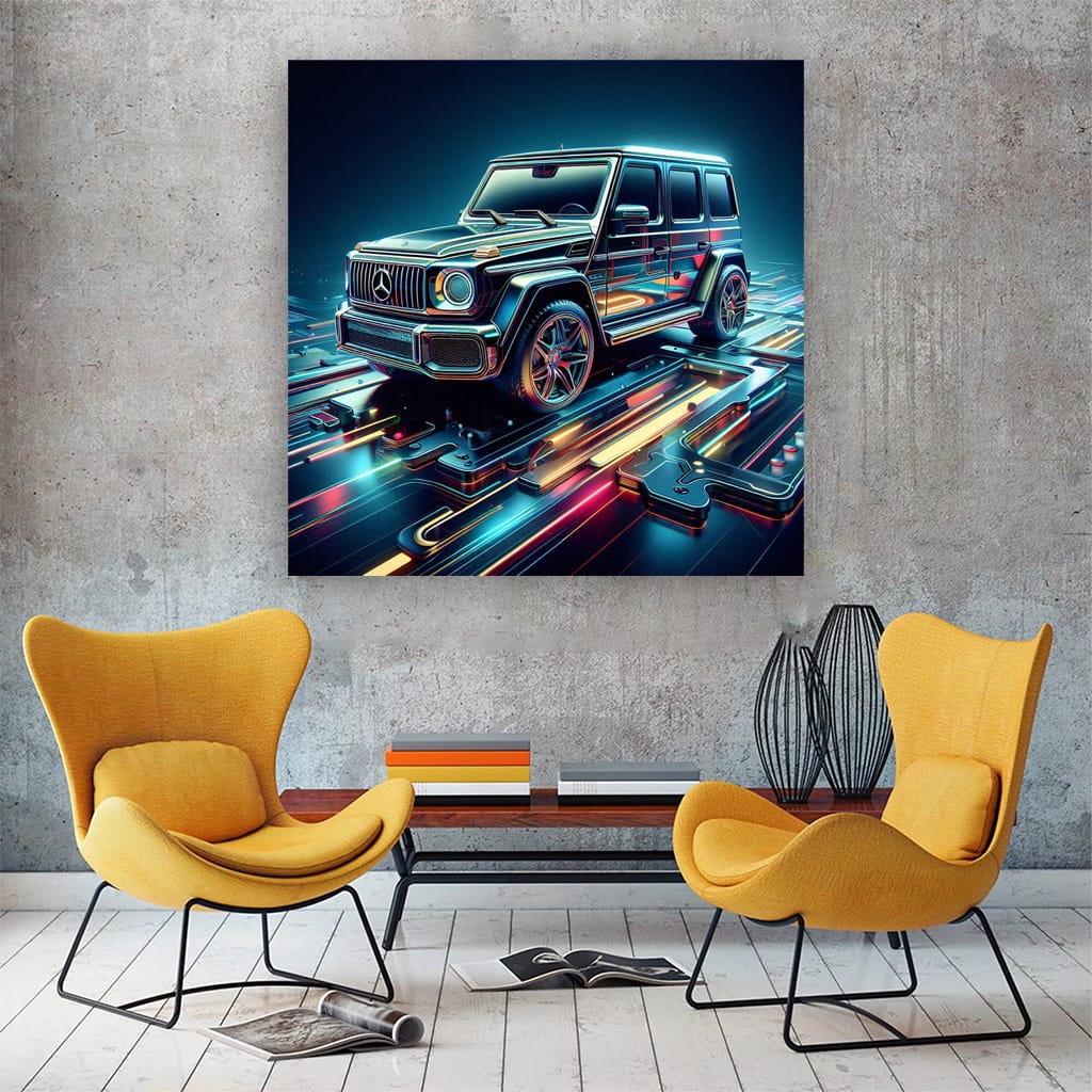 Mercedesbenz G Wagon Absctra Wall Art