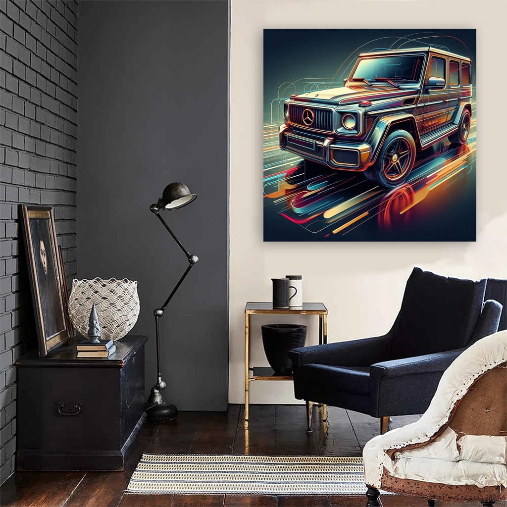 Mercedesbenz G Wagon Absctract Wall Art