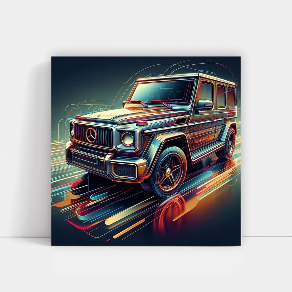 Mercedesbenz G Wagon Absctract Wall Art