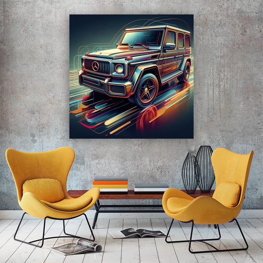 Mercedesbenz G Wagon Absctract Wall Art