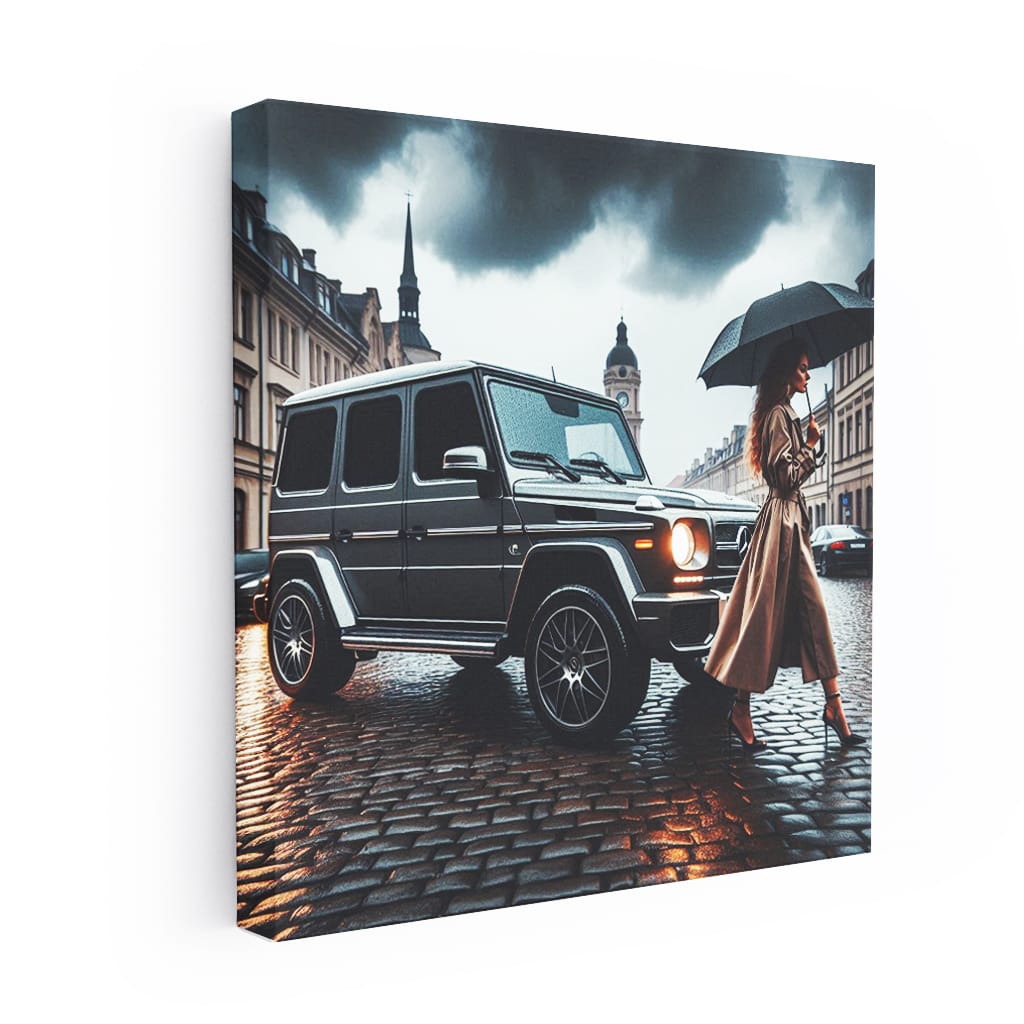 Mercedesbenz G Wagon Cloudy Weather Wall Art