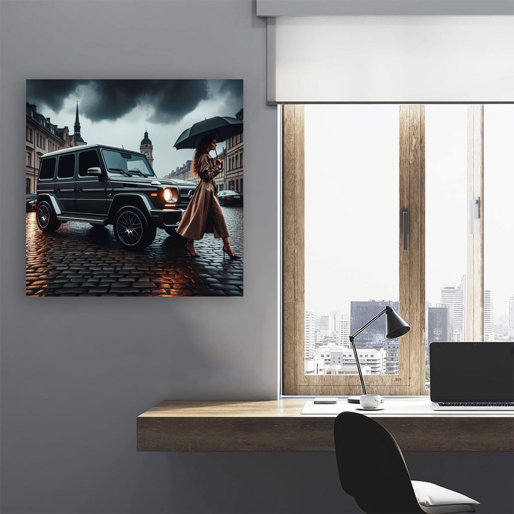 Mercedesbenz G Wagon Cloudy Weather Wall Art