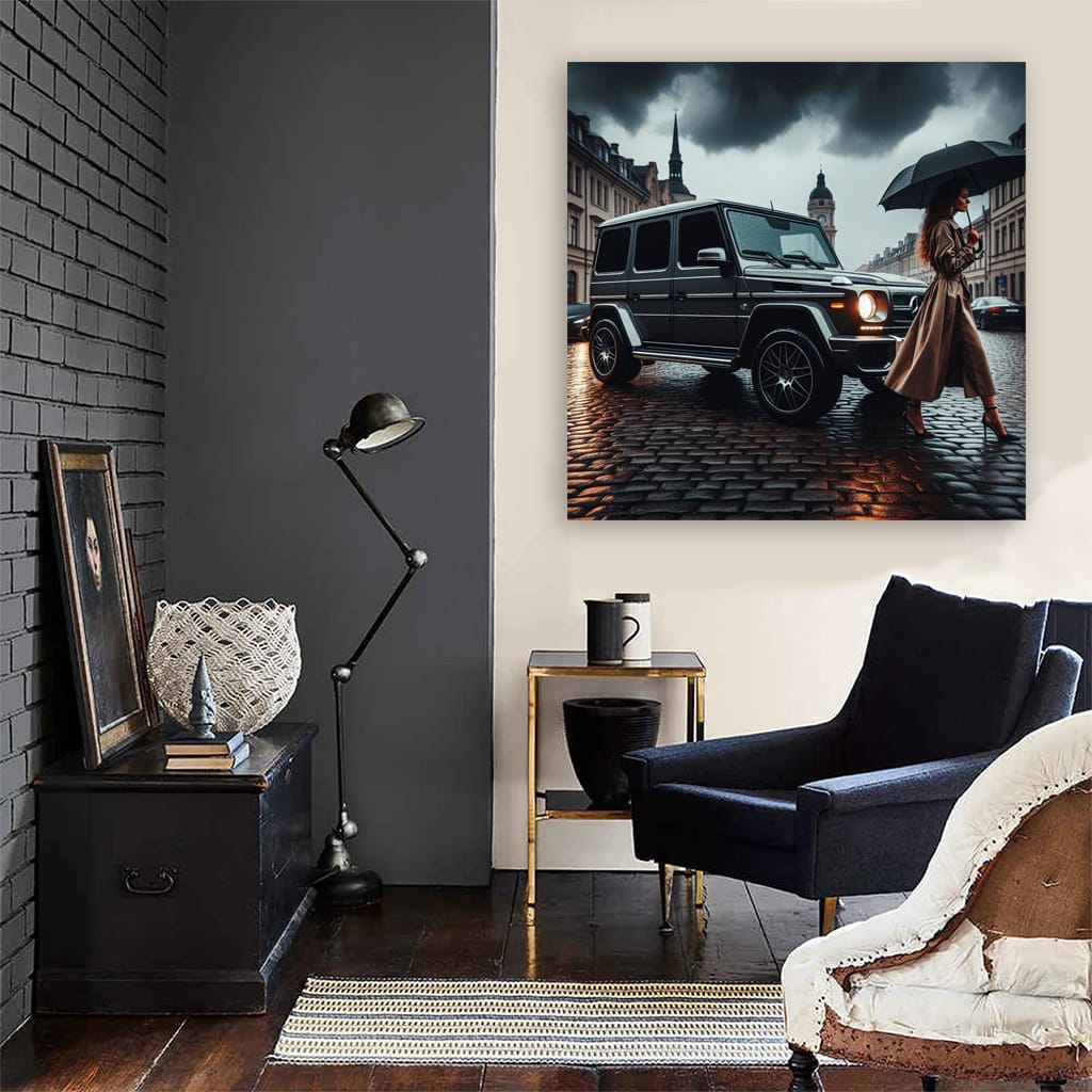 Mercedesbenz G Wagon Cloudy Weather Wall Art