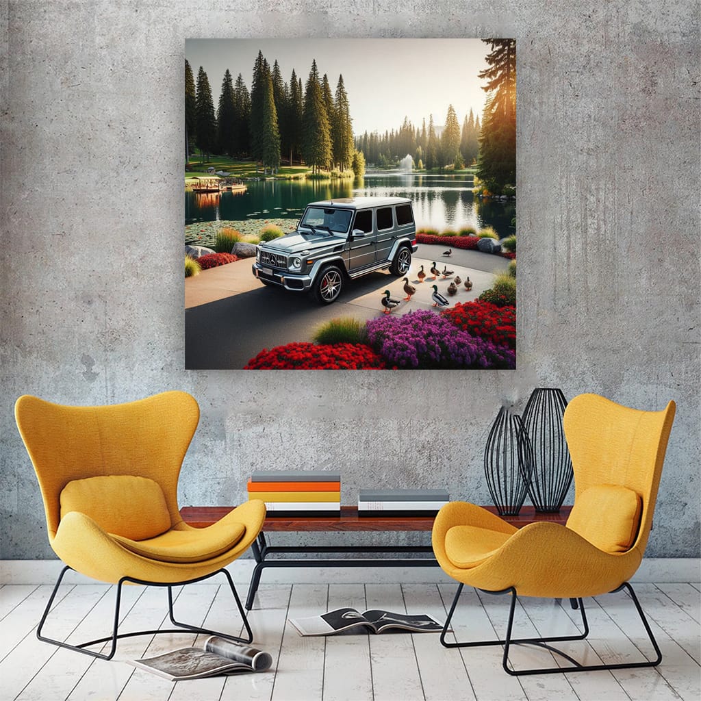 Mercedesbenz G Wagon Lake Wall Art