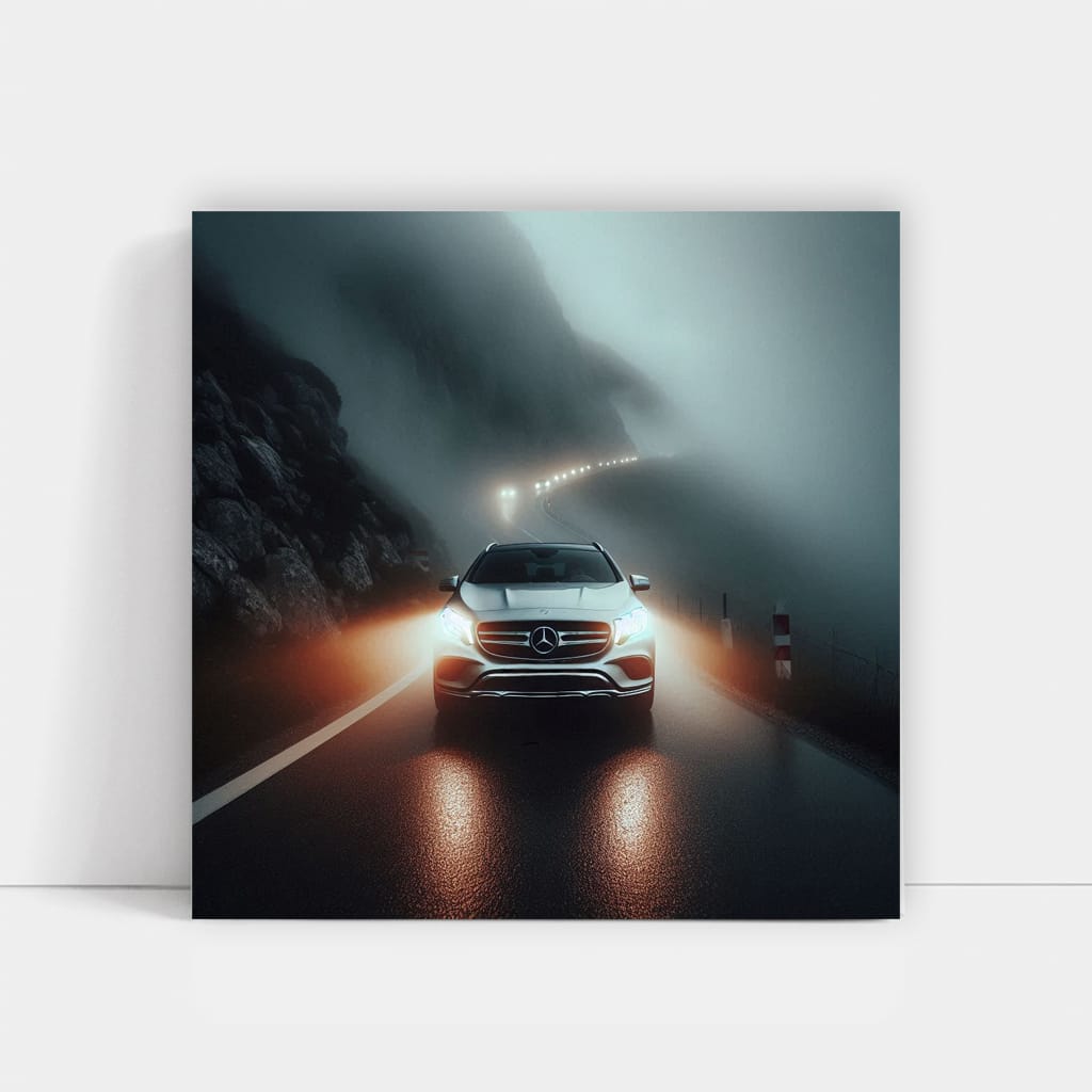 Mercedes-Benz GLA in Fog - Sleek and Stylish Adventure