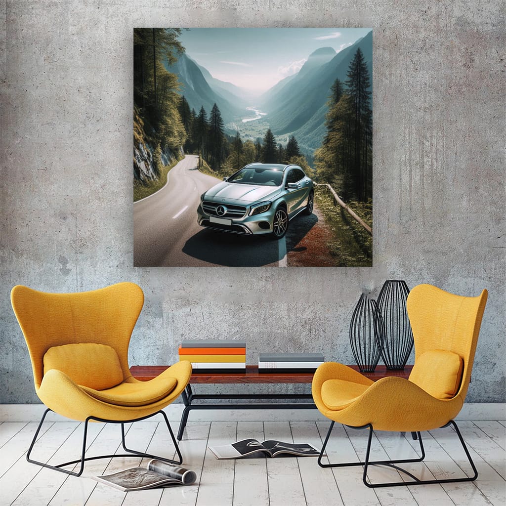 Mercedesbenz Gla Mounta Wall Art