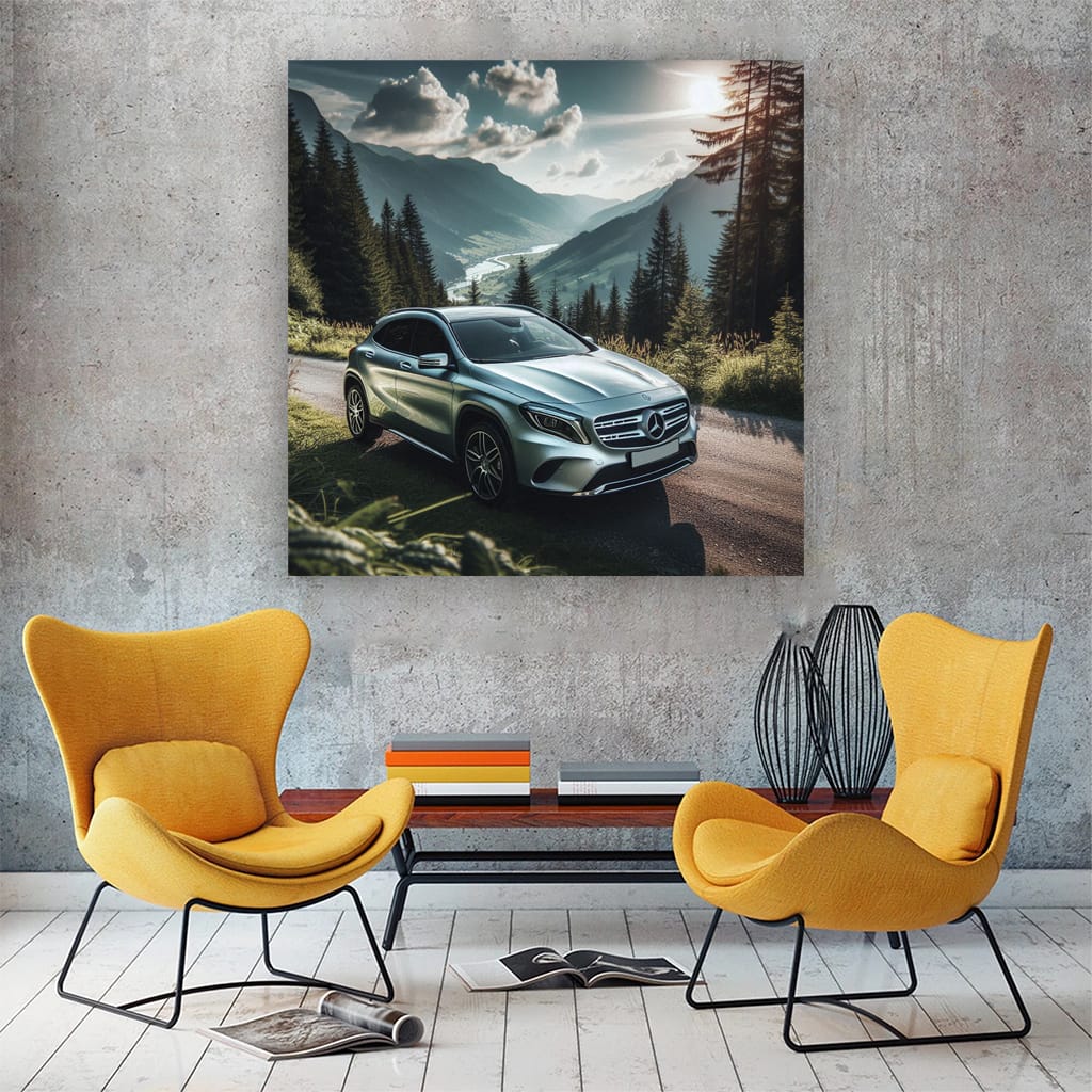 Mercedesbenz Gla Mountain Wall Art