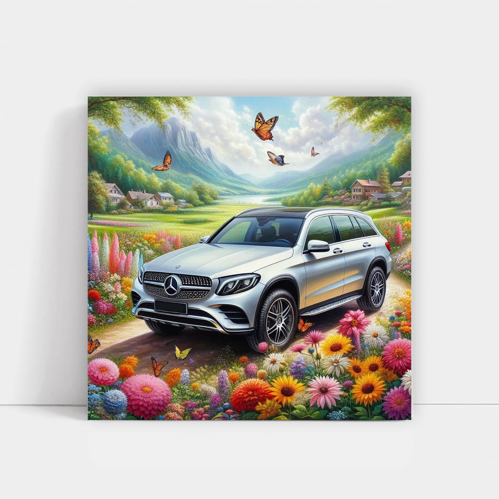 Mercedesbenz Glc Paint Wall Art