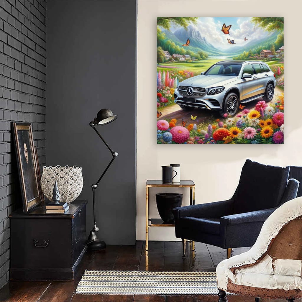 Mercedesbenz Glc Paint Wall Art