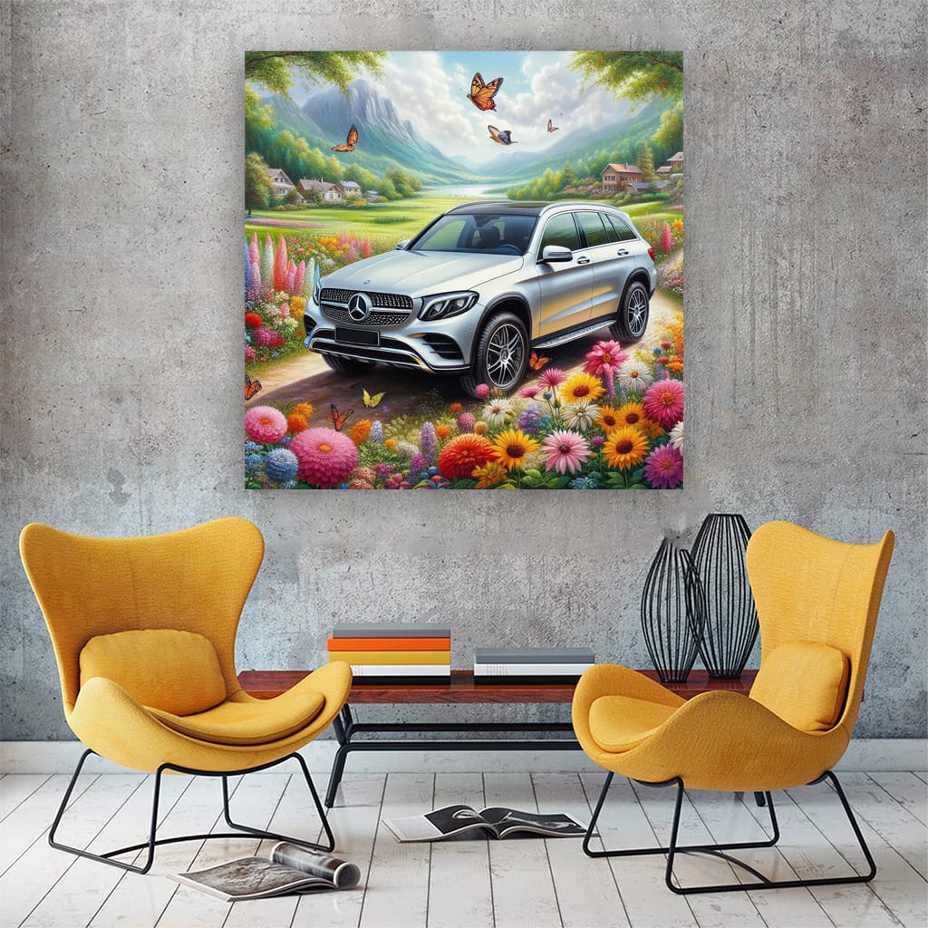 Mercedesbenz Glc Paint Wall Art