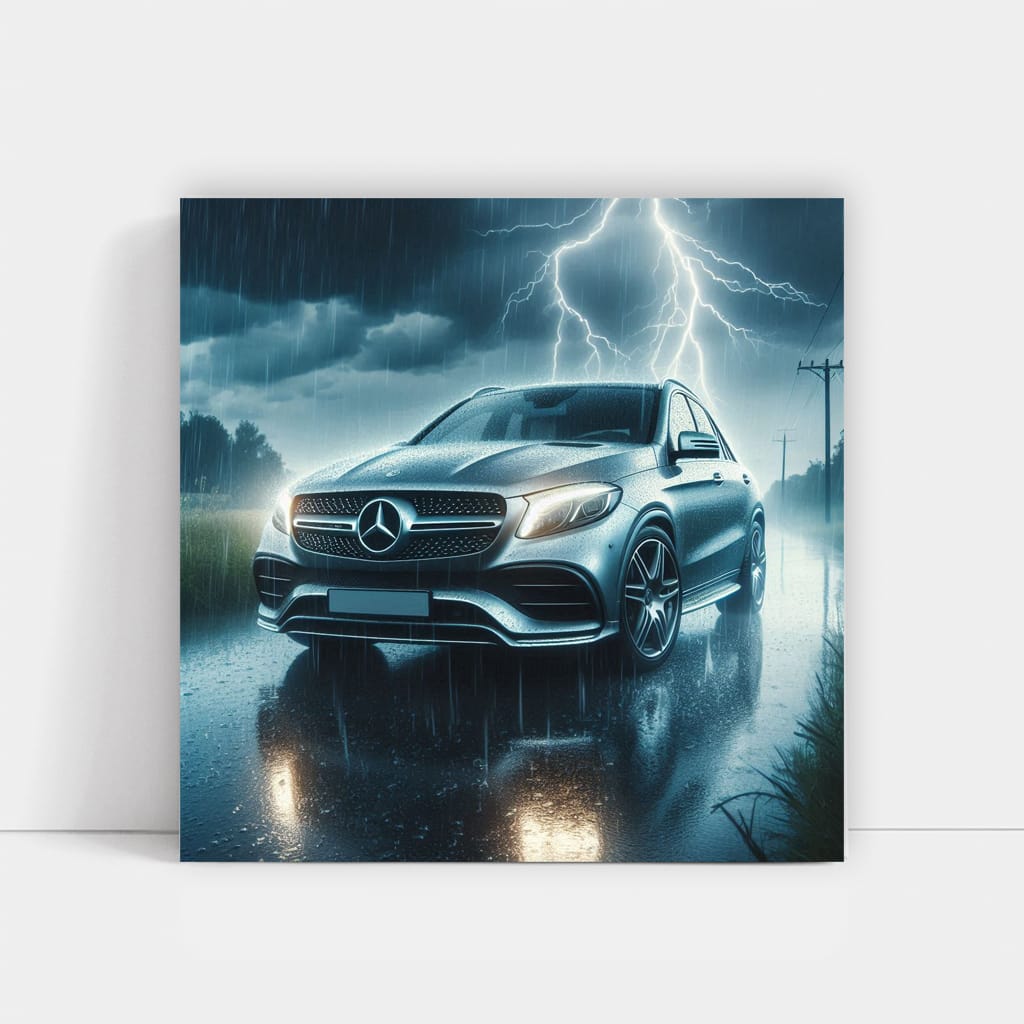 Mercedes-Benz GLE in Thunderstorm - Power Meets Elegance