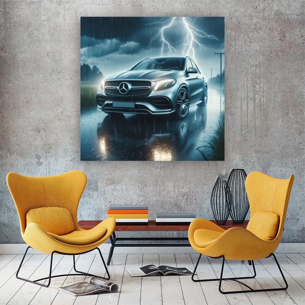 Mercedes-Benz GLE in Thunderstorm - Power Meets Elegance