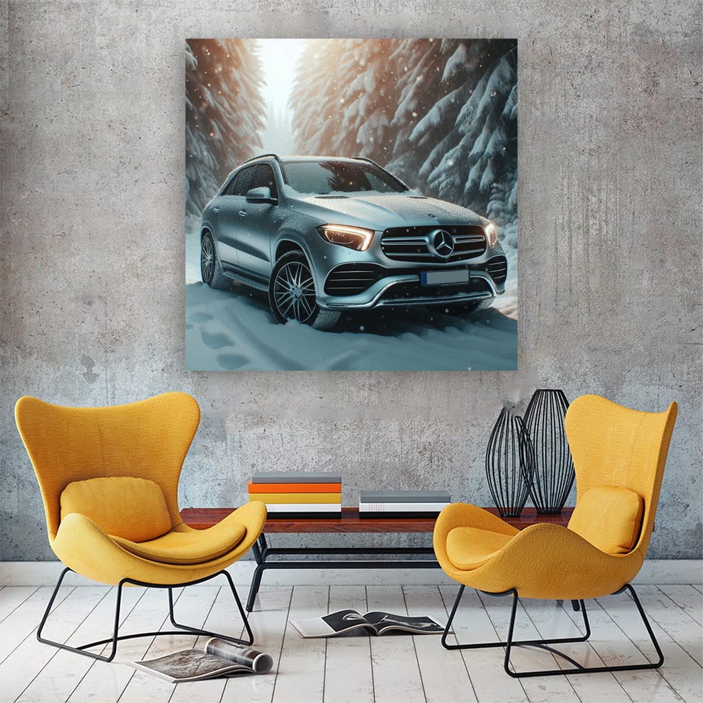 Mercedesbenz Gle Winter Wall Art